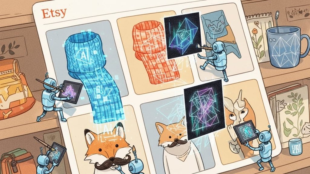 AI Art Invaded Etsy - AI art on Etsy https://langvault.com